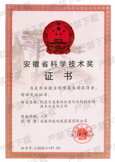 安徽省科学技术奖证书